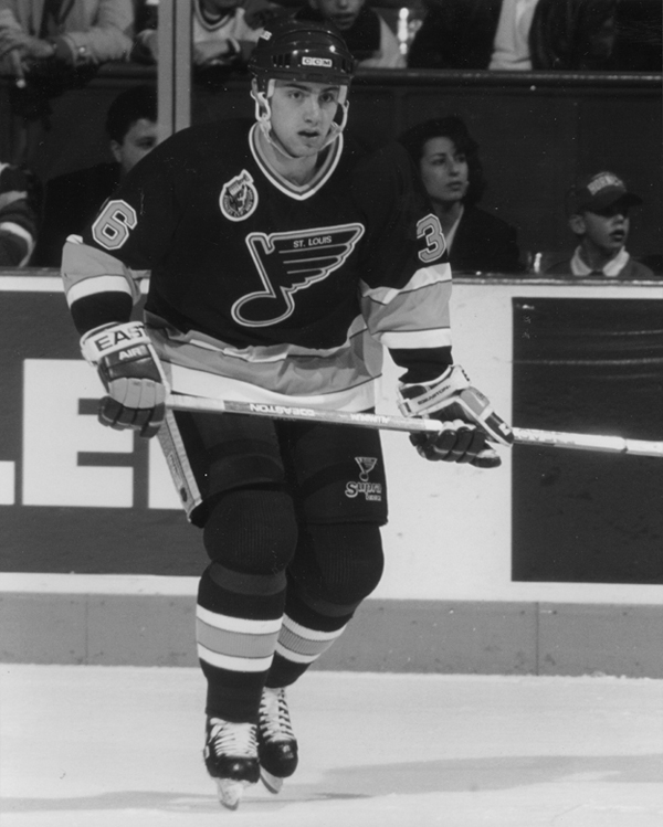 Philippe Bozon sous les couleurs des Blues de St Louis en NHL