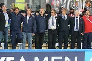 Antoine Lefebvre au sein du staff des Bleus au Mondial 2015