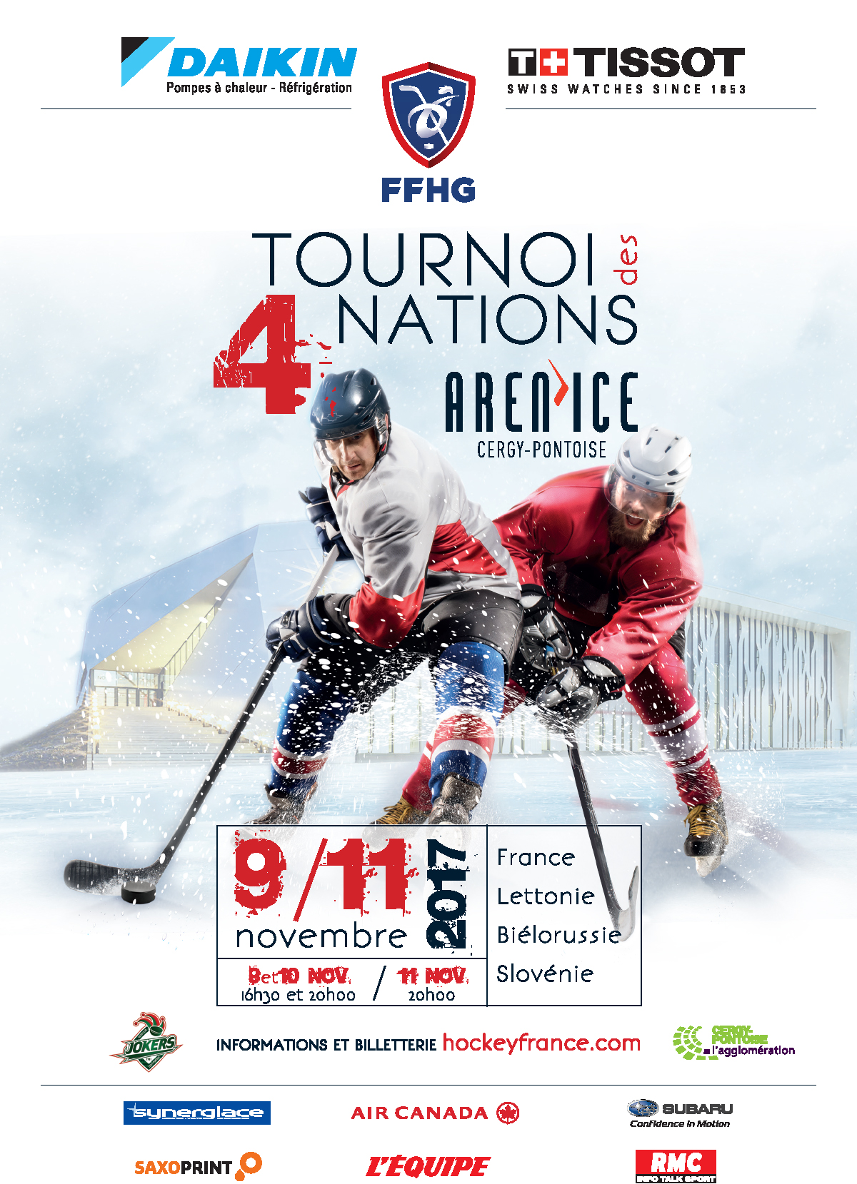 Affiche Tournoi des 4 Nations EIHC Cergy