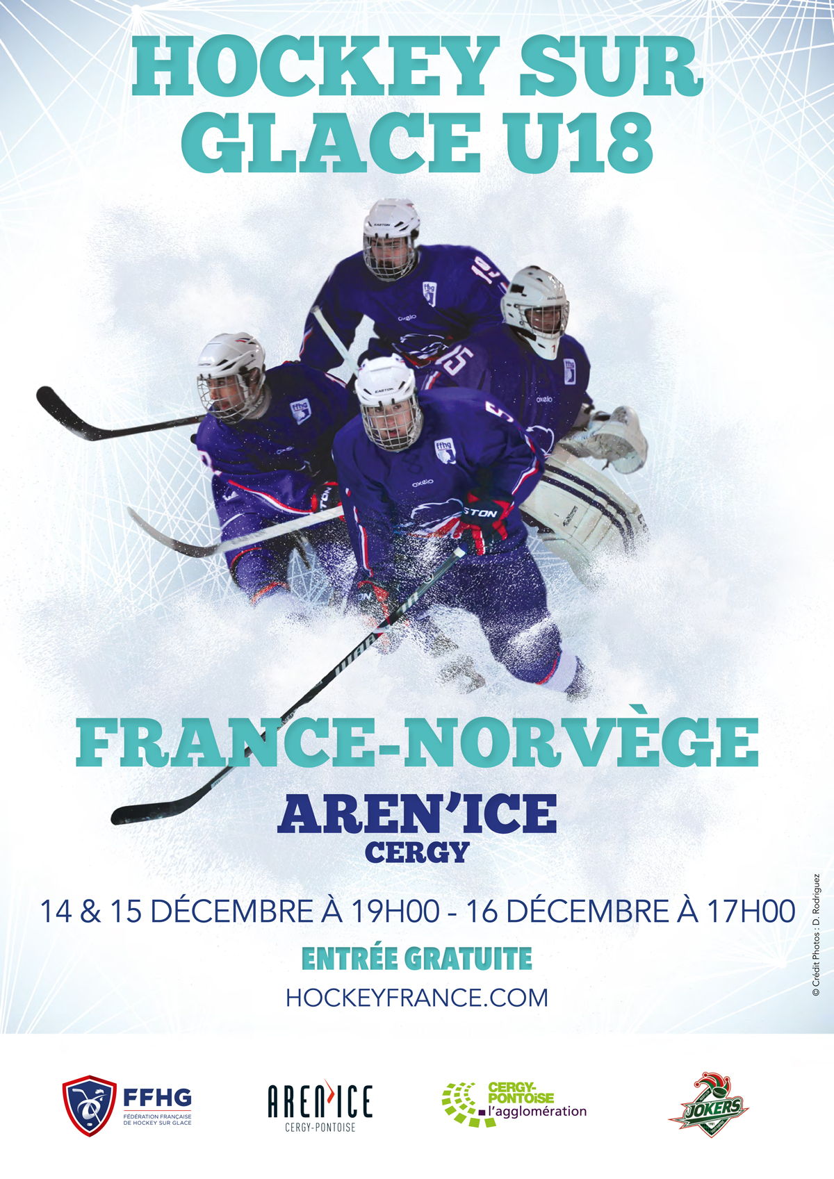Affiche France-Norvège U18 à Cergy