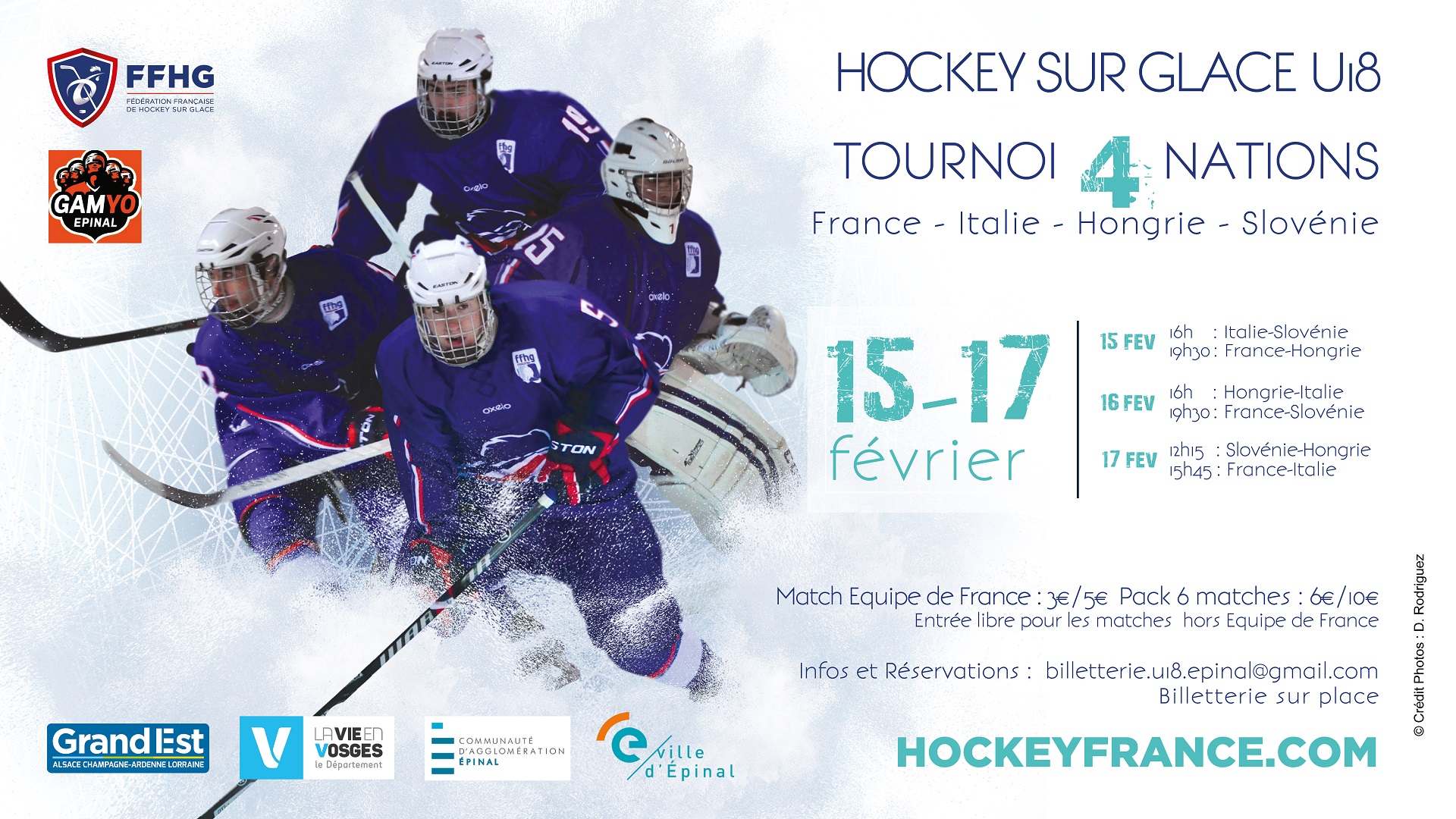 Affiche Tournoi 4 Nations U18 à Épinal