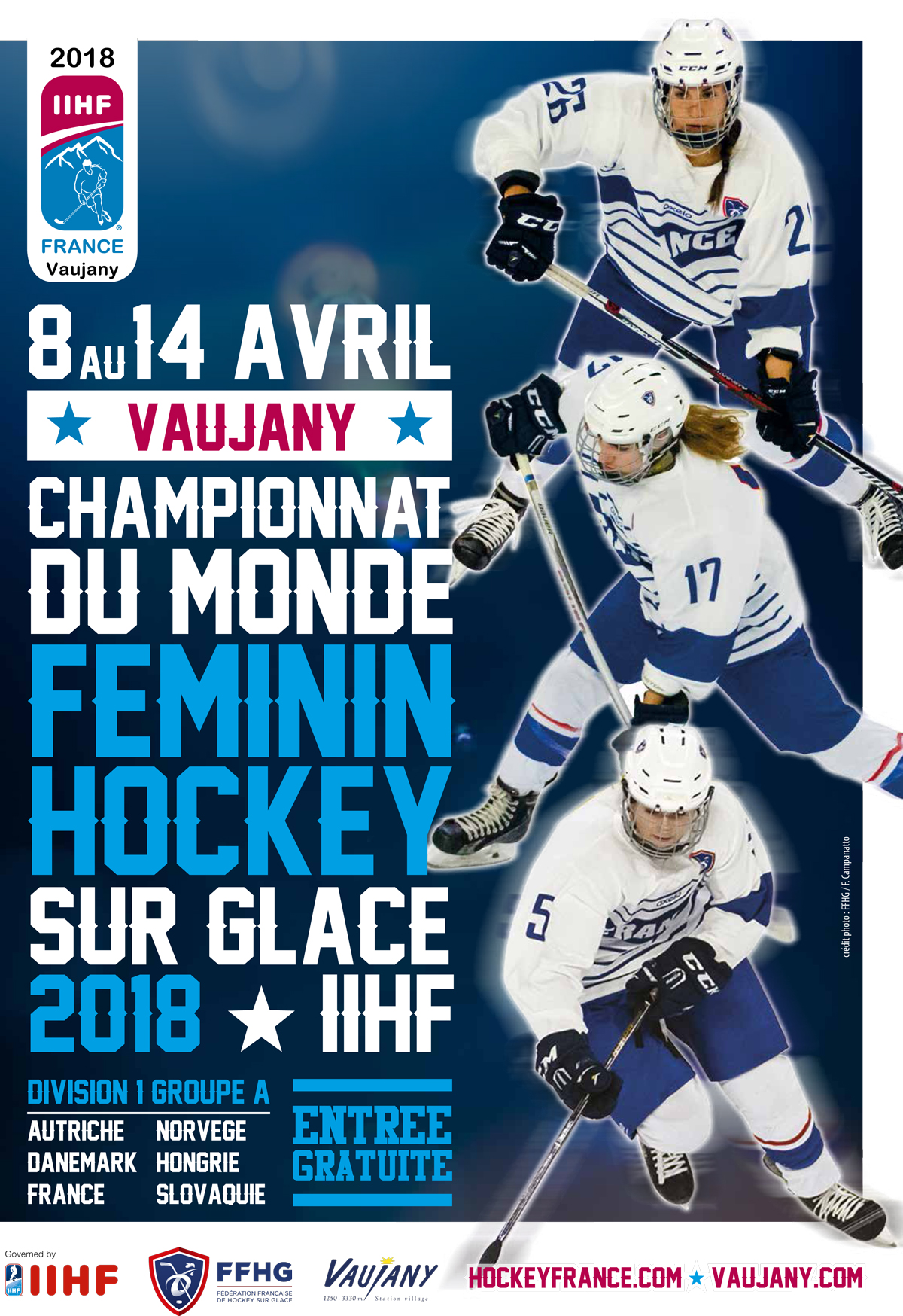 Affiche du Mondial D1A 2018 Senior Féminin à Vaujany