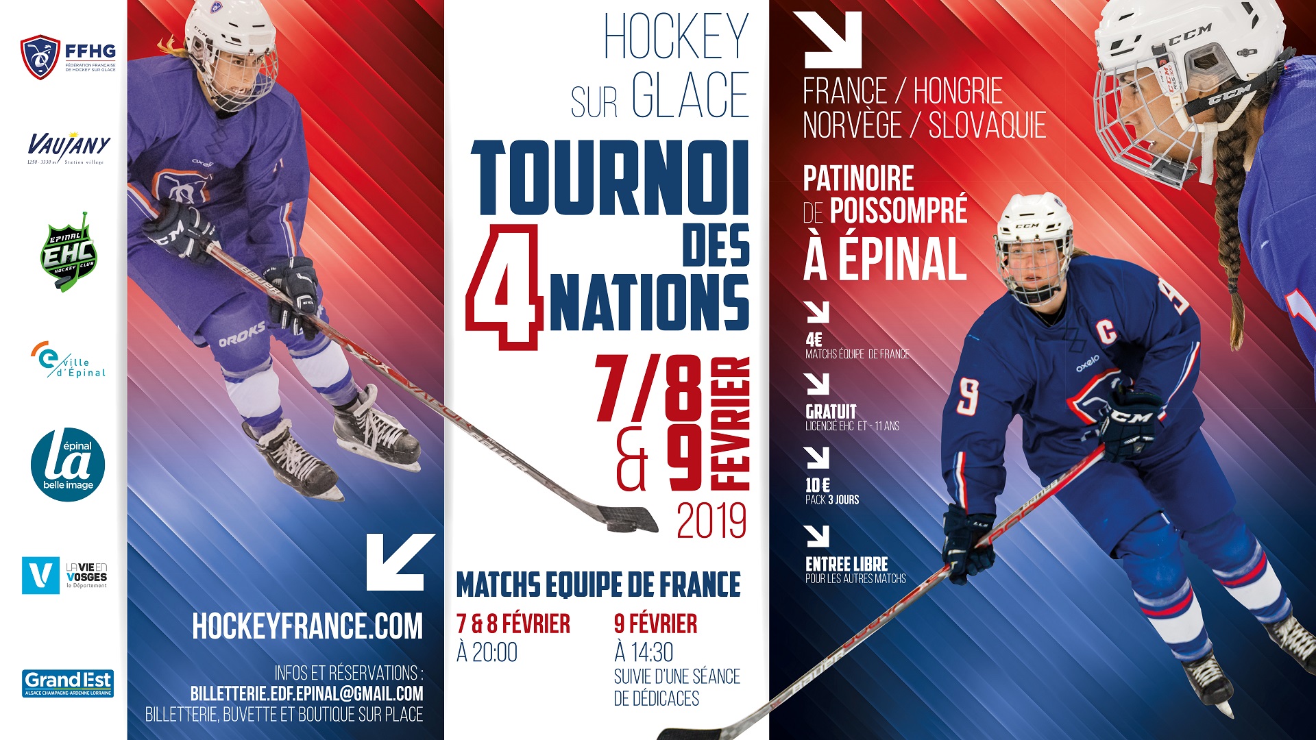 Affiche Tournoi 4 Nations Épinal