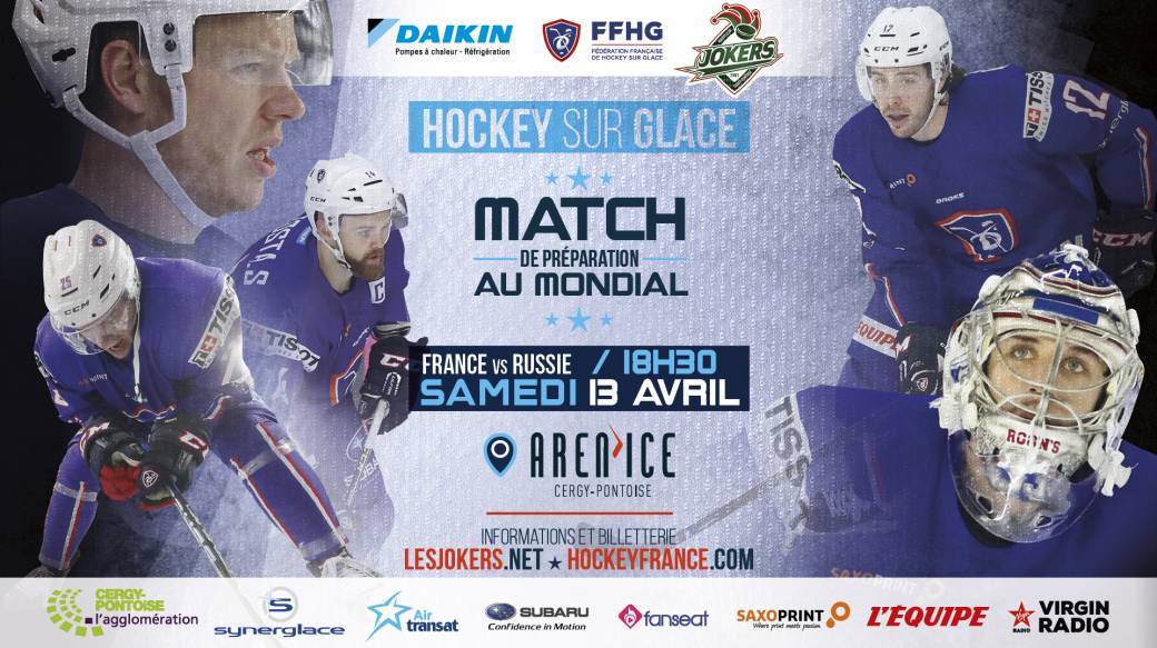 Affiche France-Russie à Cergy-Pontoise