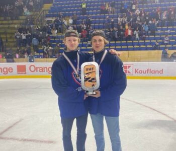 James Eyre et Charlie Simond lors du Mondial U18 D1B